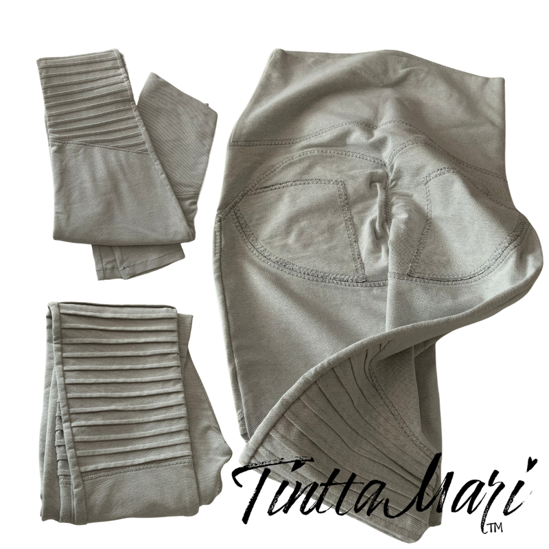 34/36 kokoiset peppup&ouml;ksyt, vaalea denim-trikoo